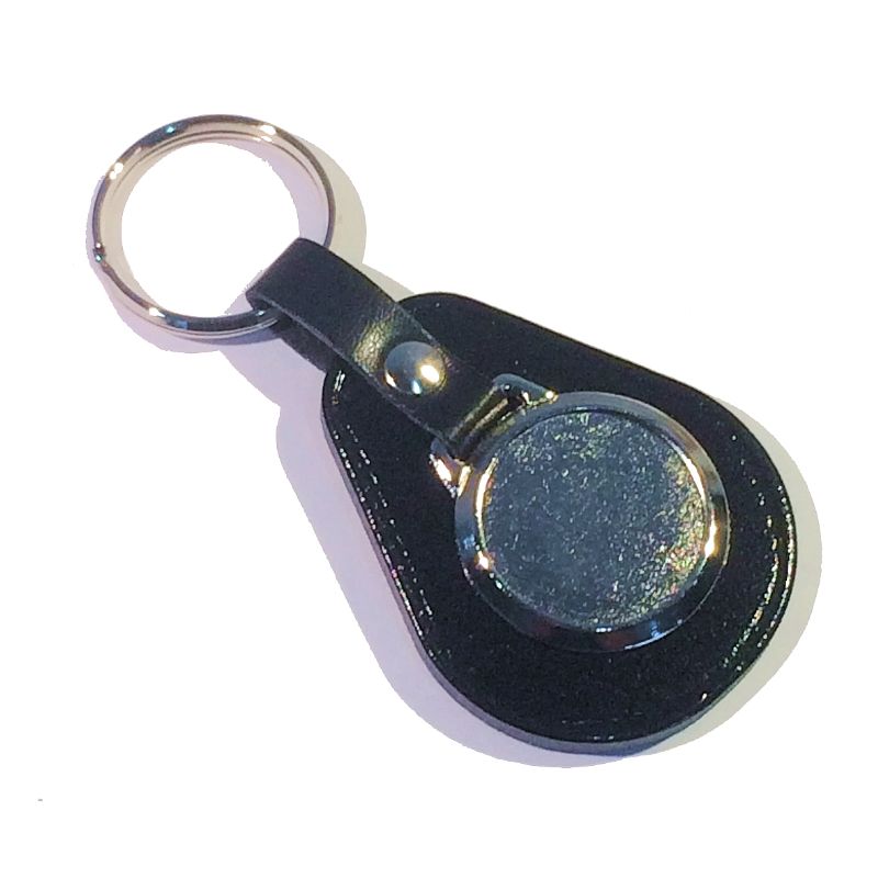 Keyfob Blank Pear shape 25mm and printed dome